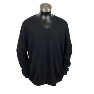 Pure Cashmere VNeck Mens XLarge Cashmere  Black